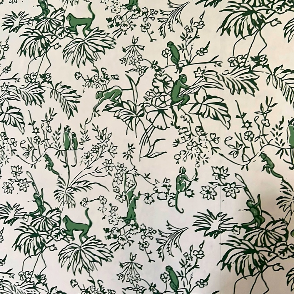 roller rabbit green monkeys wallpaper